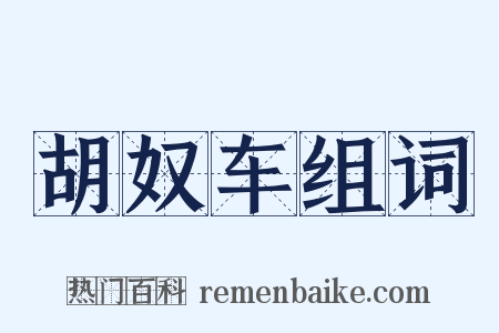 胡奴车组词是什么意思的图片